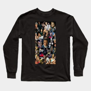 Aesthetic Singers Rapper Collage Long Sleeve T-Shirt